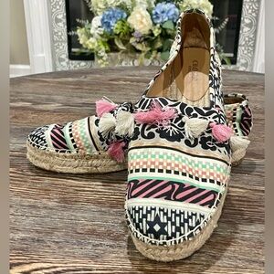 Crown Vintage Kalani Platform Tassel Espadrille - Sz. 10M - EUC